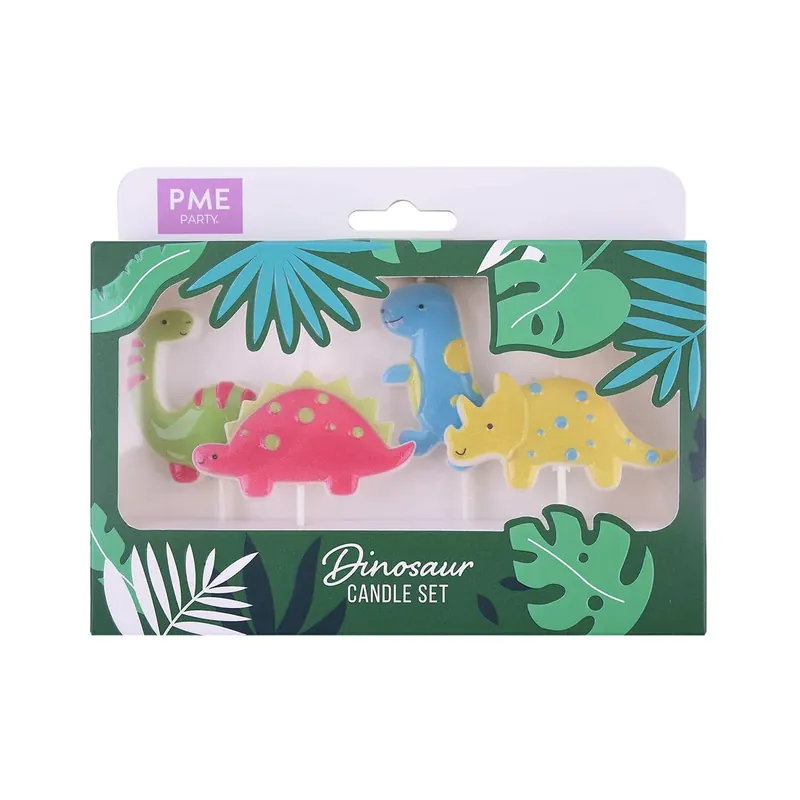 Taniej PME Zestaw 4 świeczek dinozaury