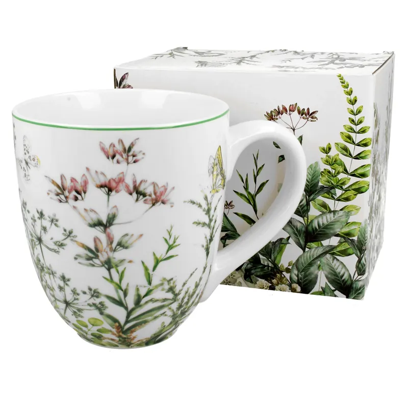 Kubek porcelanowy DUO FLOWER IVRIT XXL BIAŁY 1000 ml Tylko dziś