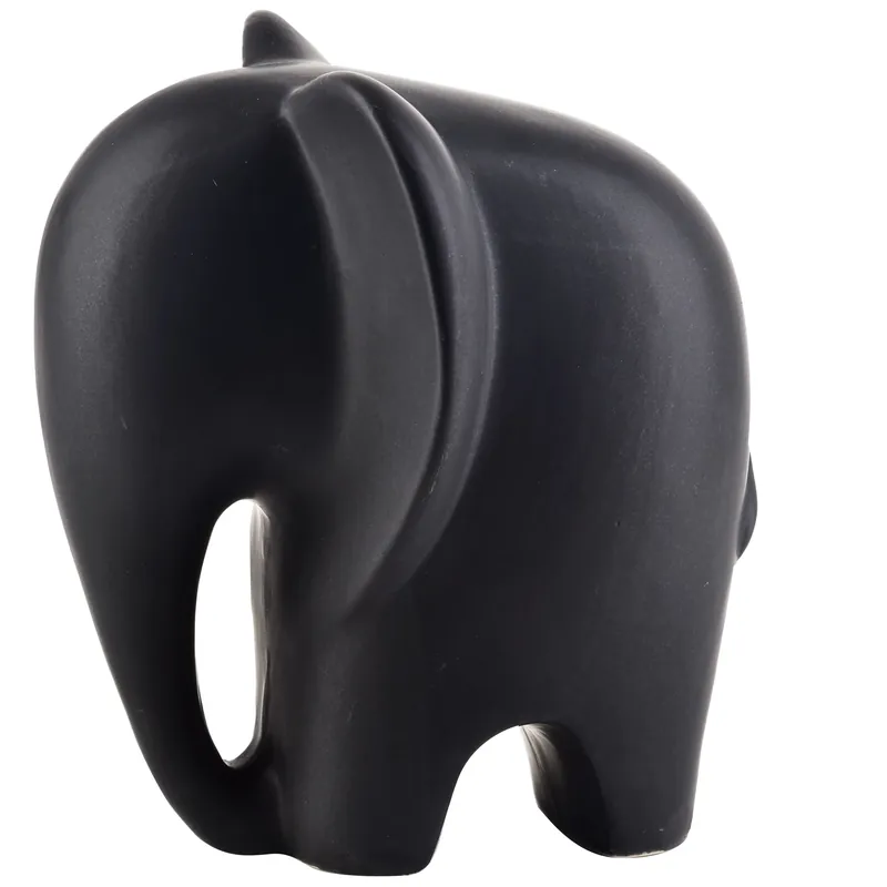 Wyprzedaż Figurka ozdobna ceramiczna MONDEX MIA SŁOŃ CZARNA 16,4 cm
