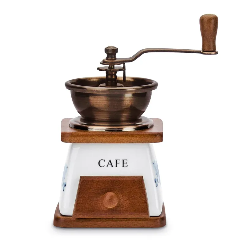 Młynek do kawy ręczny ceramiczny KINGHOFF KOFFIE BIAŁY Okazja