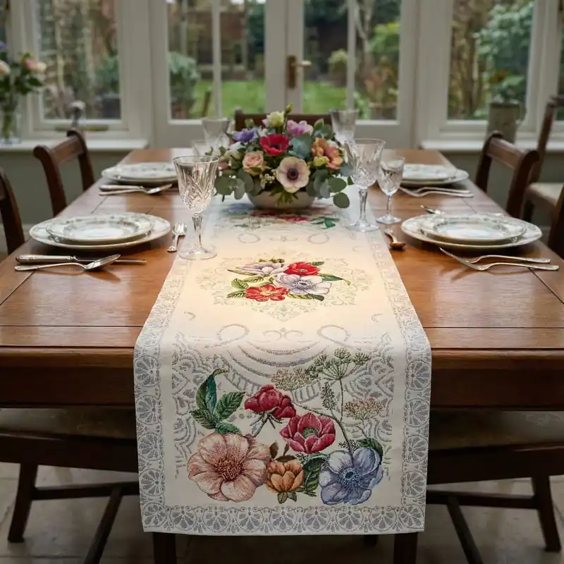 Rabat Bieżnik w kwiaty MANDALAS FLOWERS 40 x 160 cm