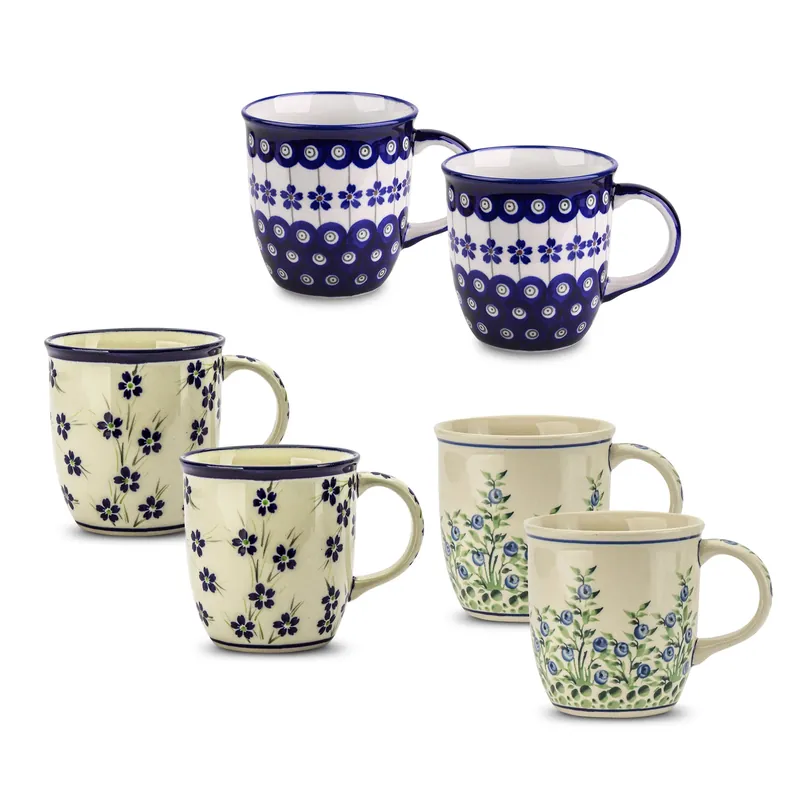 Kubki Bolesławiec II 400 ml 6 szt. Oferta limitowana