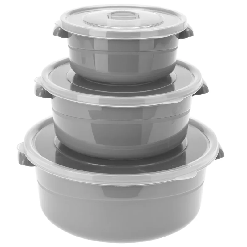 Miski kuchenne plastikowe z pokrywkami 3 szt. Kup online