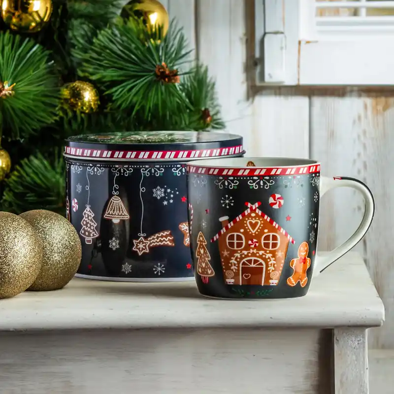 Zamów dziś Kubek porcelanowy z puszką EASY LIFE GINGERBREAD 350 ml