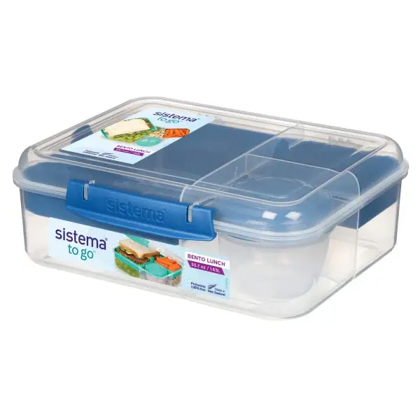 SISTEMA To Go Bento Lunch 1,65 l - lunch box trzykomorowy z pojemnikiem na jogurt Tylko do końca tygodnia