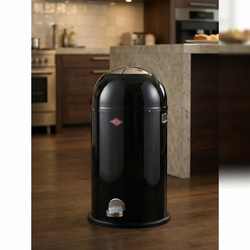 Tylko dziś WESCO Kickmaster 33 l czarny - kosz na śmieci z pedałem stalowy