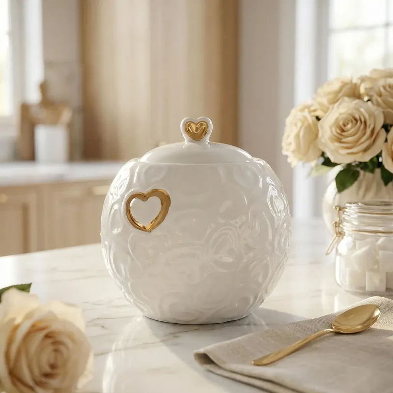 LA PORCELLANA BIANCA Valentino Oro 270 ml - cukiernica porcelanowa Popularny