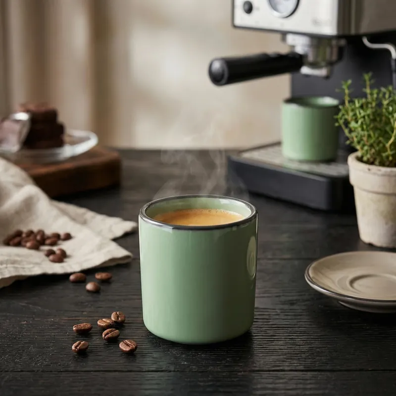 Dostępne od ręki REVOL Caractere Mięta 80 ml - kubek do espresso porcelanowy