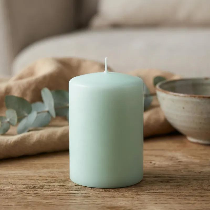 Świeca walec parafinowa ARTMAN CLASSIC CANDLES 7 x 7 x 17,5 cm miętowa Wyprzedaż