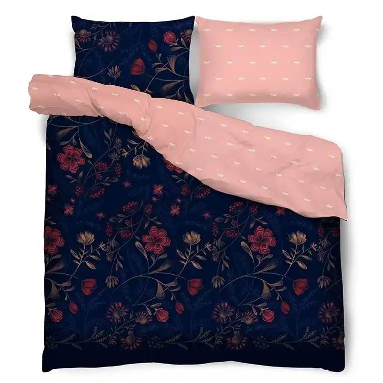 Wyprzedaż Pościel bawełniana MISS LUCY SWEET DREAM NAVY BLUE 200 x 220 cm