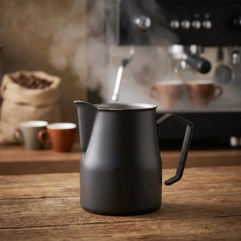 Kup online MOTTA Milk Pitcher 500 ml czarny - dzbanek do spieniania mleka ze stali nierdzewnej
