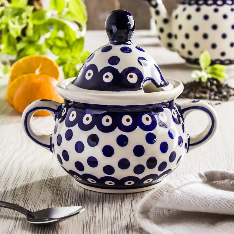 Ograniczona ilość BOLESŁAWIEC GU-944 DEK. 46 350 ml - cukiernica ceramiczna