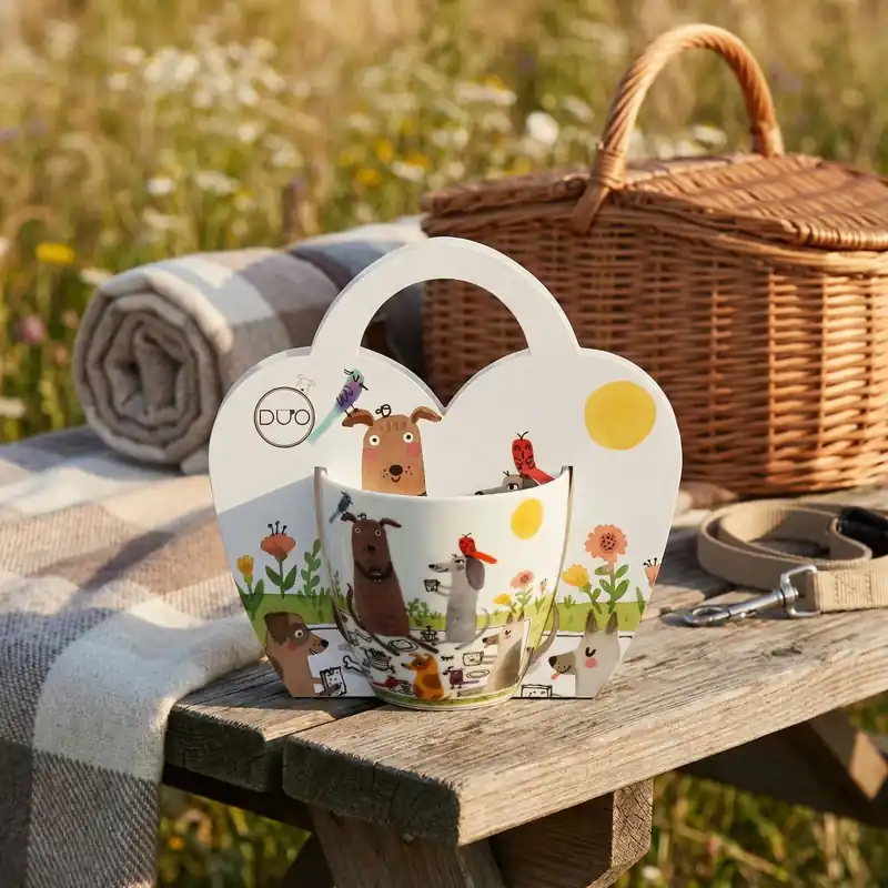 Popularny Kubek porcelanowy DUO ANIMALS PSI ŚWIAT PSI PIKNIK 460 ml