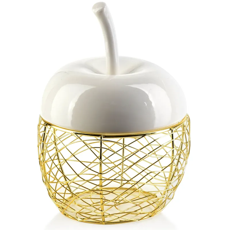 Koszyk na drobiazgi druciany z pokrywką MONDEX APPLE 19 x 15 cm Zamów dziś