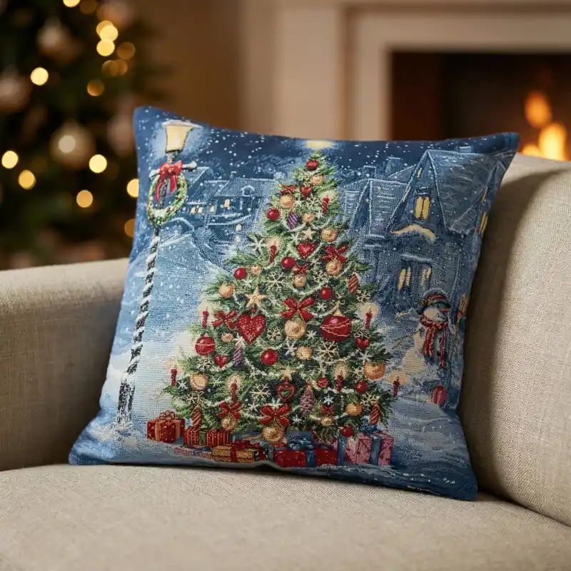 Kup online Poszewka świąteczna ARES 45 x 45 cm granatowa