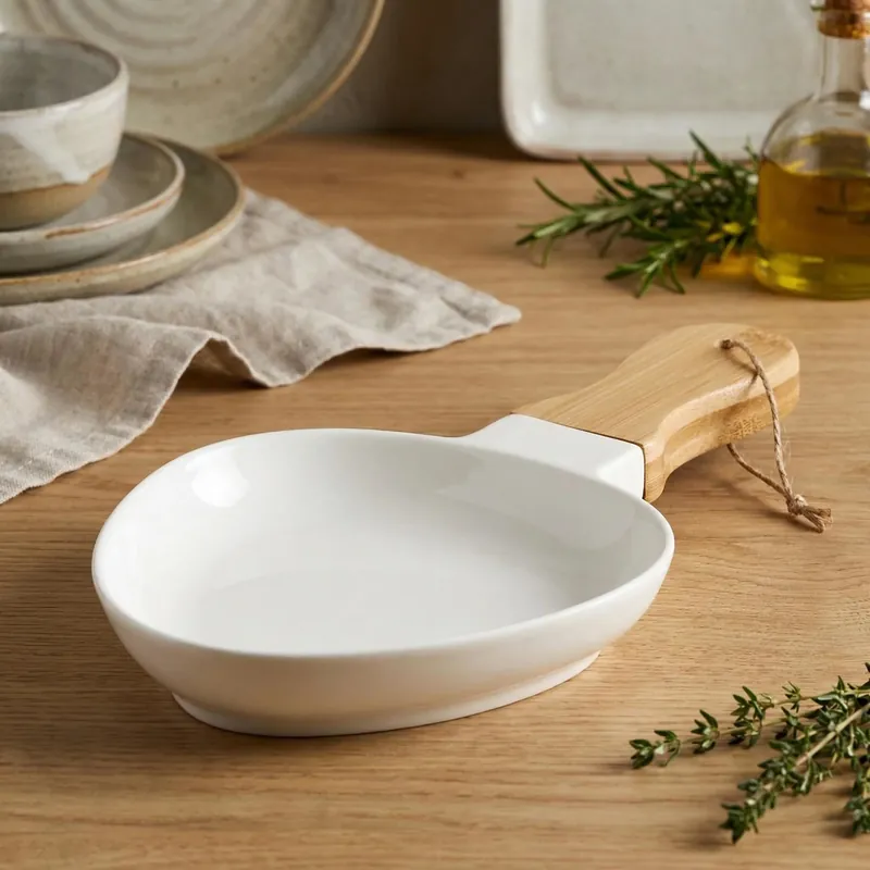 NAVA Terrestrial 32 x 14,5 cm - miska / salaterka z uchwytem porcelanowa Taniej