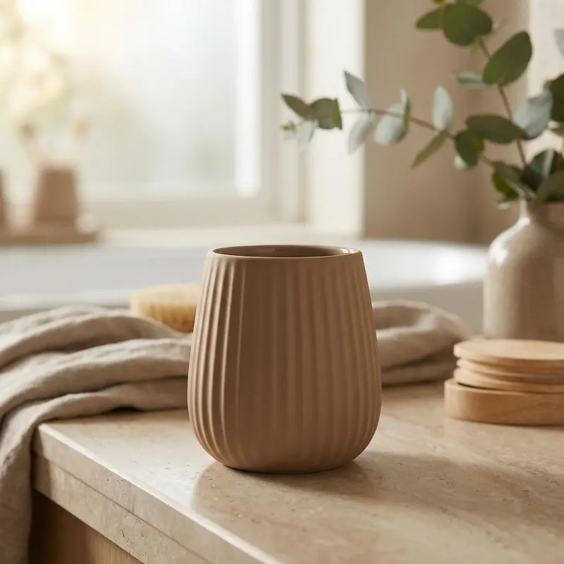 Kubek na szczoteczki do zębów ceramiczny KLEINE WOLKE GROOVE Szybka wysyłka