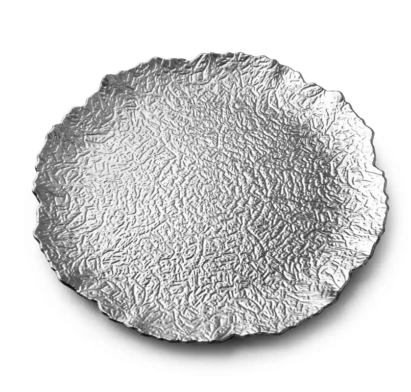 Podtalerz na stół MONDEX BLANCHE COLOURS SREBRNY 33 cm Cena promocyjna