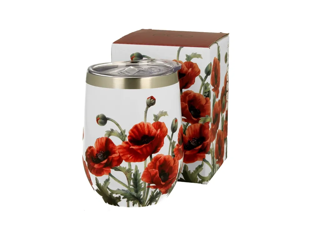 Zniżka Kubek termiczny ze stali nierdzewnej DUO CLASSIC POPPIES 330 ml