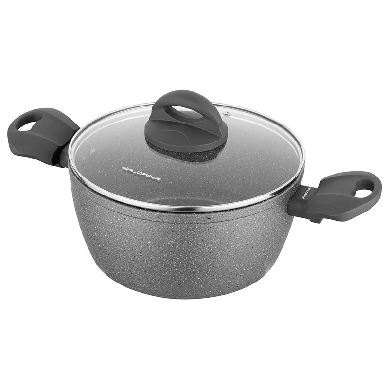 Garnek aluminiowy z pokrywką FLORINA LAVA STONE 1,2 l Rabat