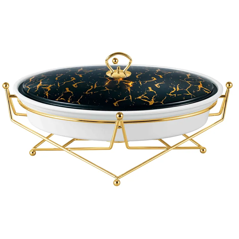 Naczynie ceramiczne z podgrzewaczem COOKINI ELEGANT KITCHEN OWALNE BIAŁE 2,6 l Cena promocyjna