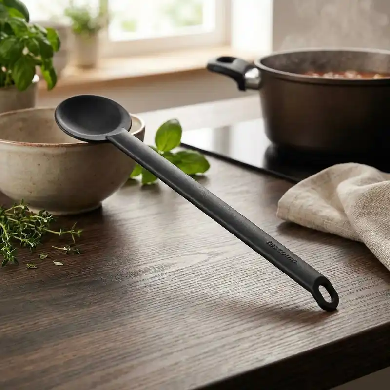 Sprawdź teraz TESCOMA Space Line 31 cm czarna - łyżka kuchenna nylonowa