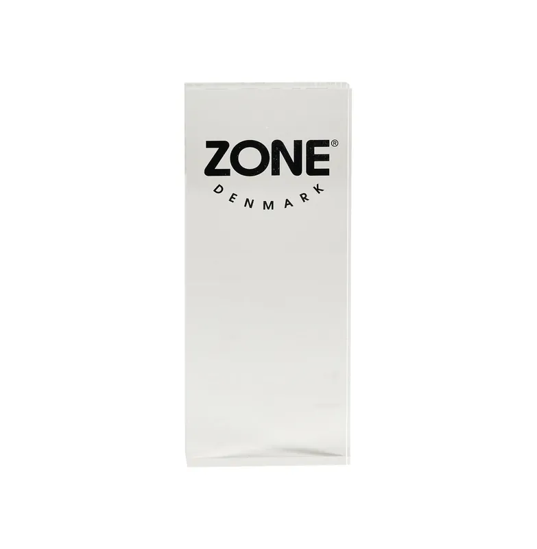 Hit cenowy ZONE DENMARK 12 x 15 cm - akrylowy bloczek z logo czarny