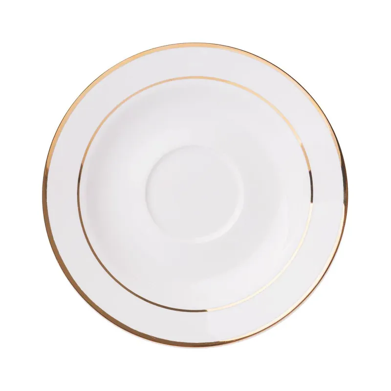 AMBITION Aura Gold 12,5 cm - talerzyk / spodek porcelanowy Do wyczerpania zapasów