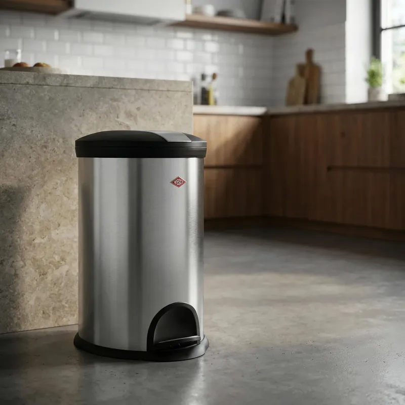 WESCO Tretmulleimer 107 20 l - kosz na śmieci ze stali nierdzewnej z pedałem Wyjątkowa oferta