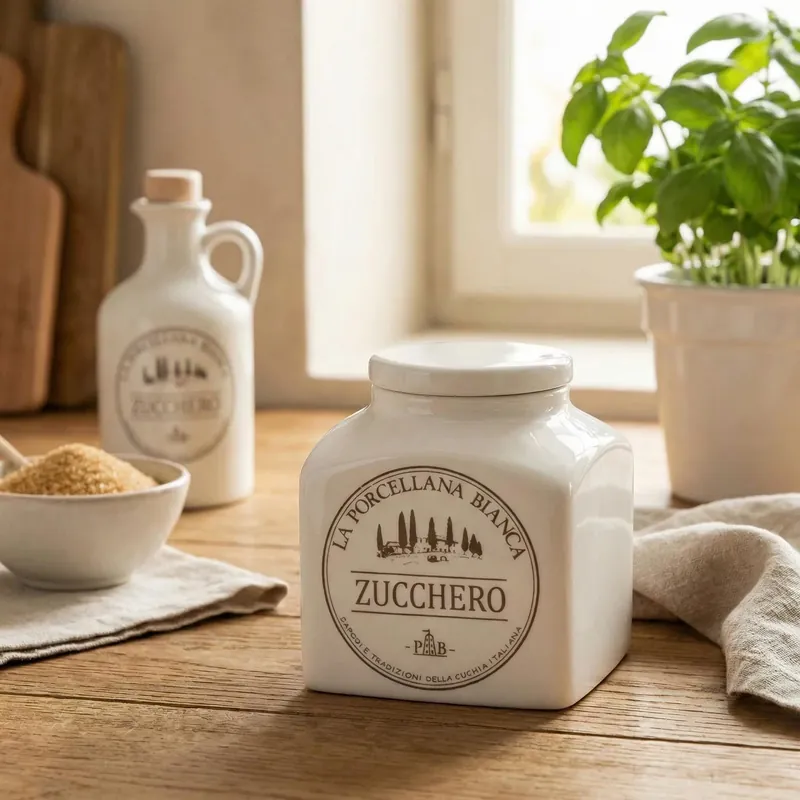 Tylko dziś LA PORCELLANA BIANCA Conserva 1,1 l - pojemnik na cukier porcelanowy