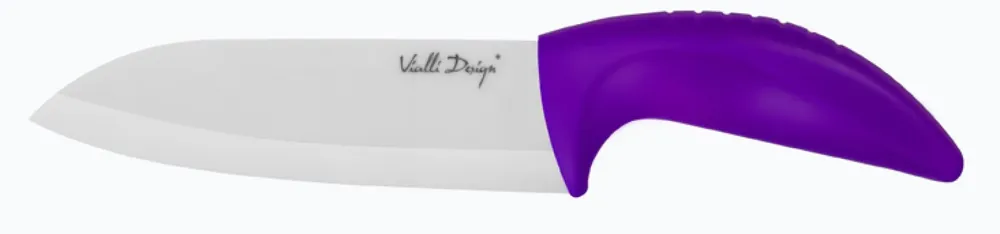 Popularny VIALLI DESIGN Violet 14 cm - nóż japoński Santoku ceramiczny