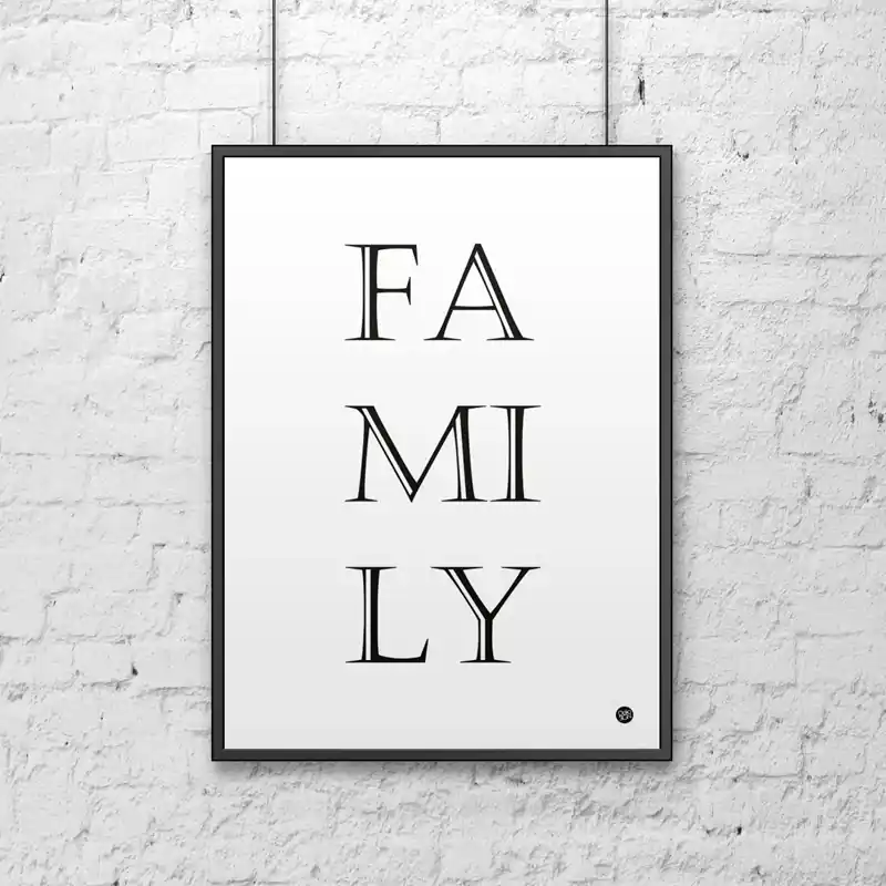 Plakat z napisami dekoracyjny DEKOSIGN FAMILY 70 x 50 cm Darmowy zwrot