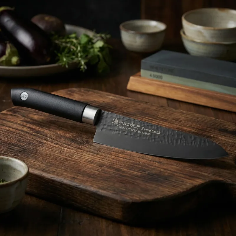 Okazja SATAKE Sword Smith 18 cm czarny - japoński nóż szefa kuchni ze stali nierdzewnej