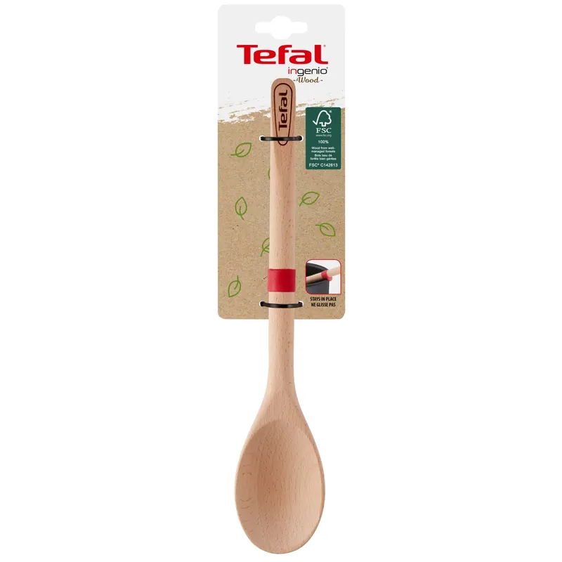 TEFAL Ingenio Wood 32,5 cm - łyżka kuchenna drewniana Oferta czasowa