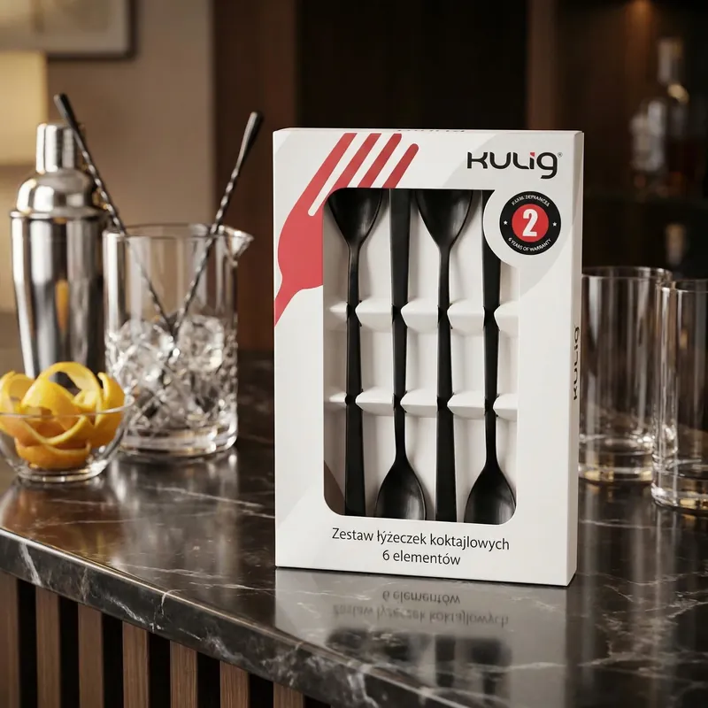 Oferta KULIG PIANO 6 szt. - zestaw łyżeczek koktajlowych ze stali nierdzewnej 18/10 czarne