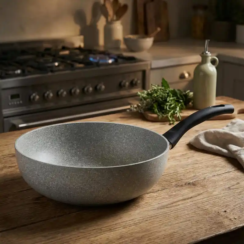 Promocja BALLARINI Ferrara 28 cm - patelnia / wok granitowy nieprzywierający