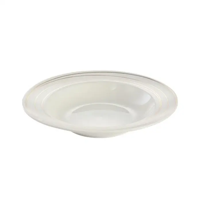Dostępne od ręki TESCOMA Opus Gold 22 cm biały - talerz obiadowy głęboki porcelanowy