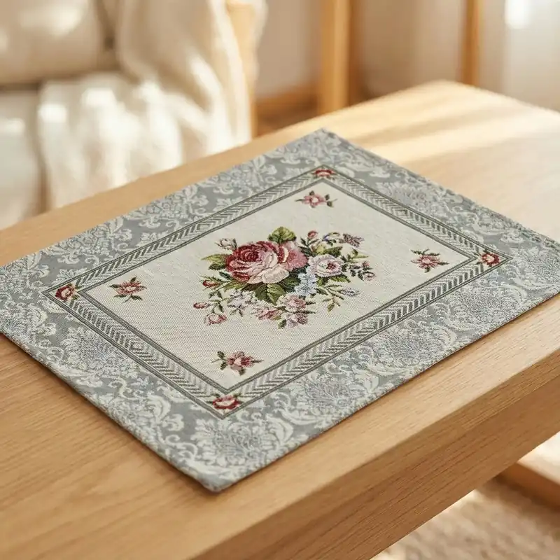 Popularny Podkładka na stół w róże RUNNER 37 x 49 cm szara
