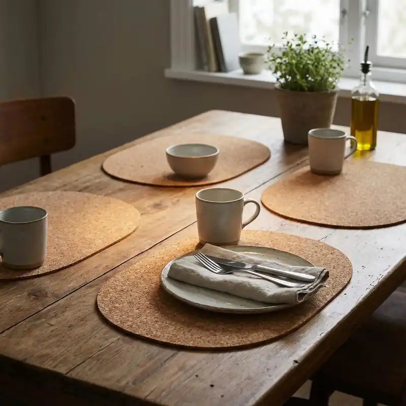 Maty stołowe / Podkładki na stół korkowe TABLE PAD OVAL 40 x 29 cm 4 szt. Tylko dziś