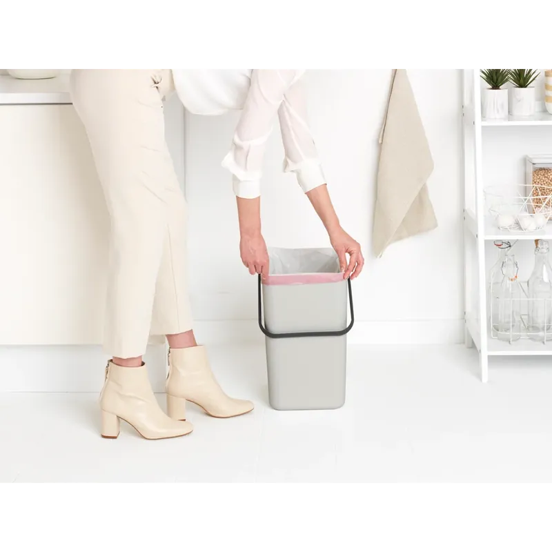 Rabat BRABANTIA Sort&Go 25 l jasnoszary - kosz do segregacji śmieci plastikowy