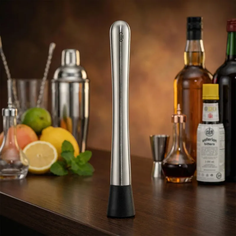CILIO Bar 20,5 cm srebrny - muddler / tłuczek barmański ze stali nierdzewnej Dostępne od ręki