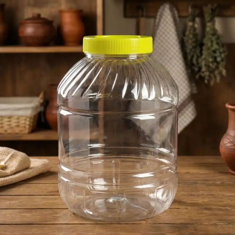 Niska cena Słój plastikowy z żółtą pokrywką SMAKI BABUNI IVA 12 l