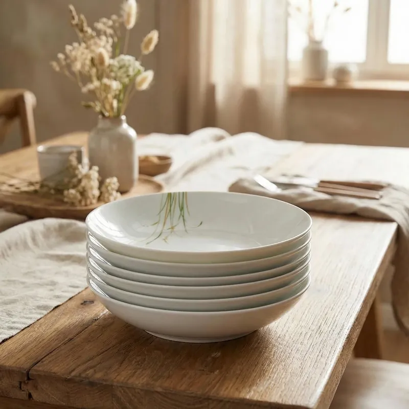 Premium SELTMANN MEADOW GRASSES GREEN Zestaw 6 talerzy do zupy 21 cm