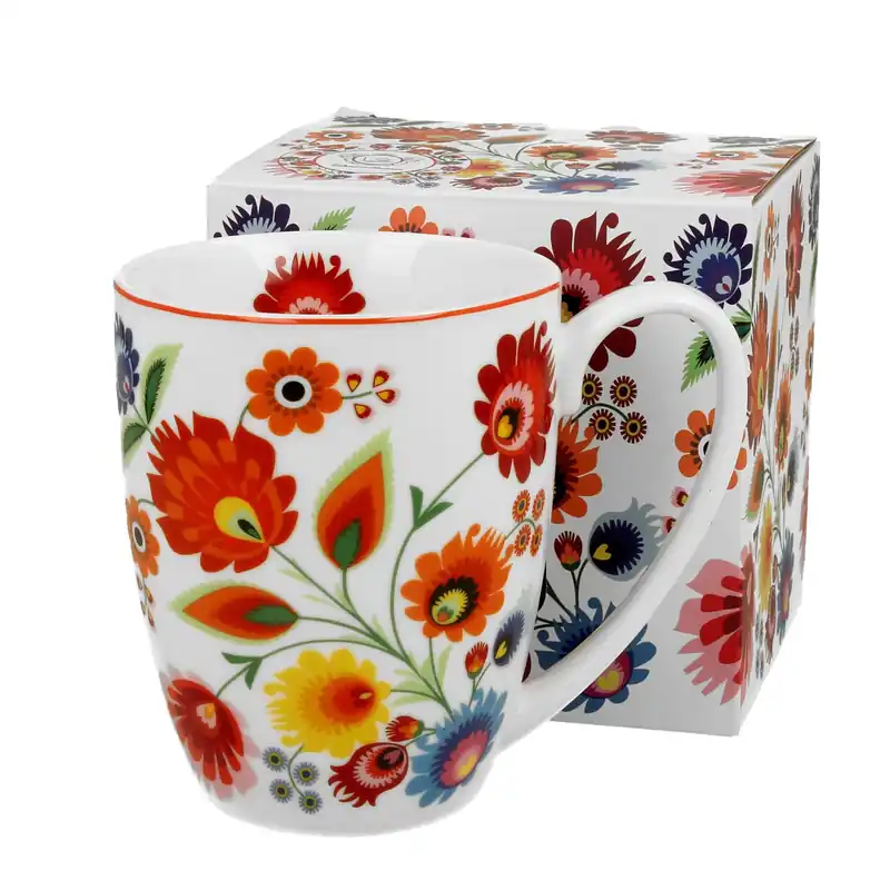 Kubek porcelanowy DUO ETNO ŁOWICZ 380 ml Darmowy zwrot