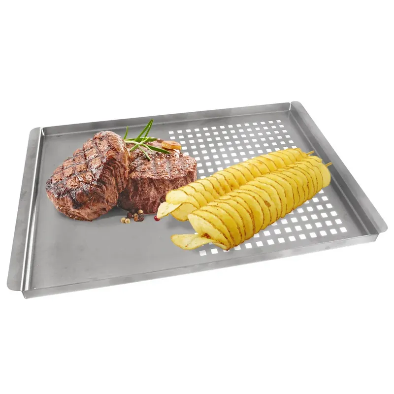 Popularny Taca na grilla perforowana stalowa HALF PERFO 40 x 26 cm