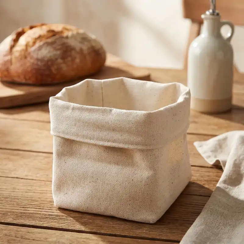 Do wyczerpania zapasów Koszyk na chleb i pieczywo bawełniany ABERT BREAD KREMOWY 19,5 x 19,5 cm