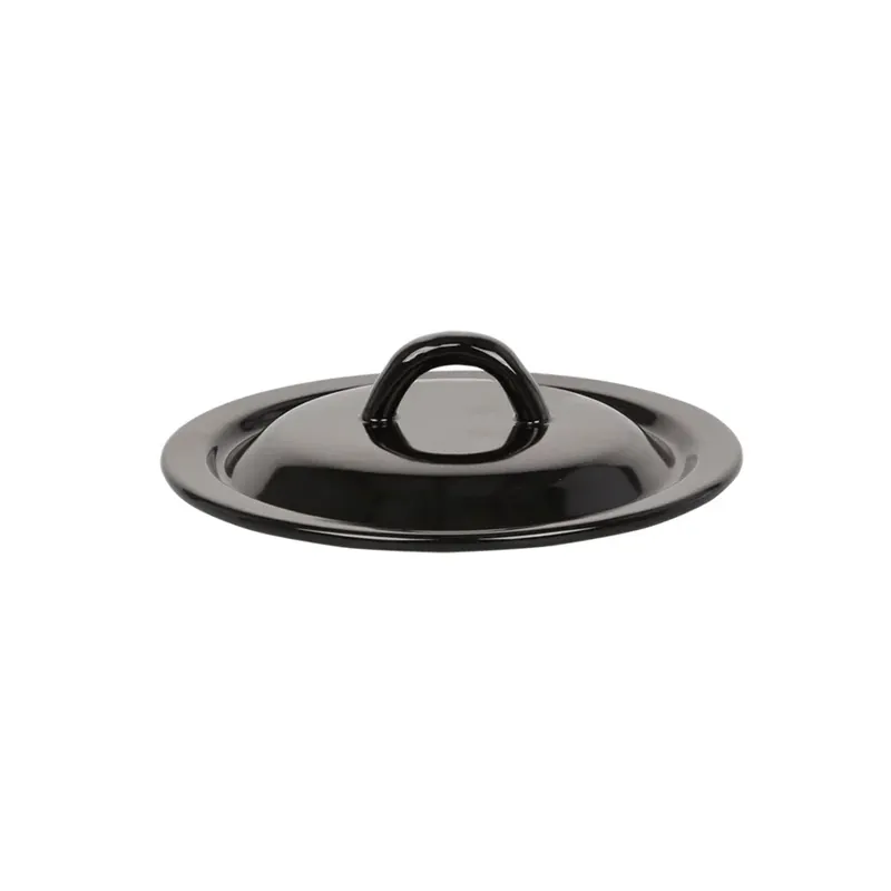Oferta limitowana SILESIA RYBNIK Lido 16 cm czarna - pokrywka emaliowana