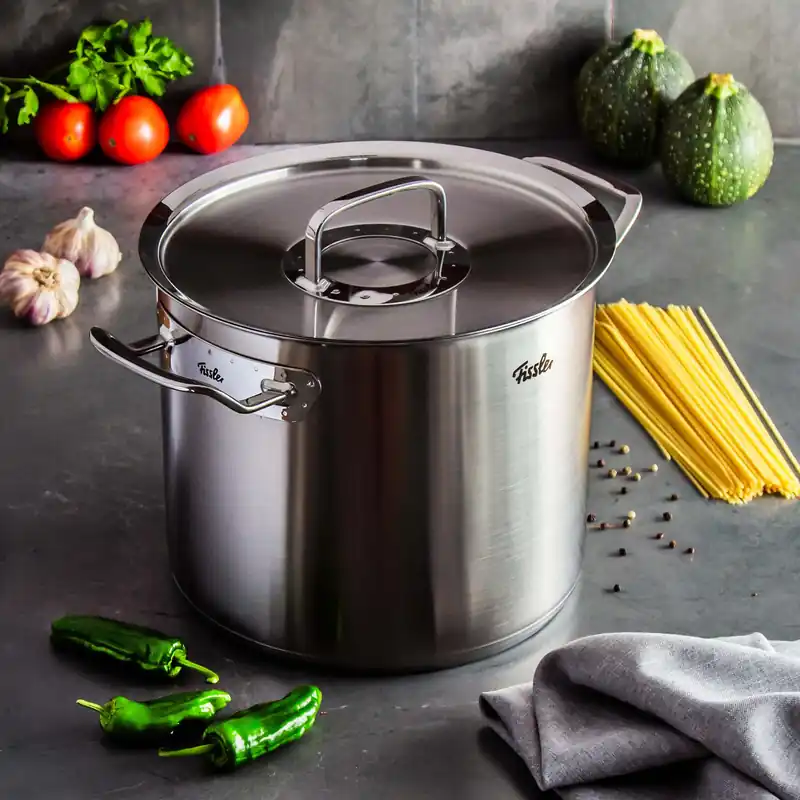 FISSLER Original Profi Collection 2.0 Wysoki 9,1 l - garnek ze stali nierdzewnej z pokrywką Szybka wysyłka