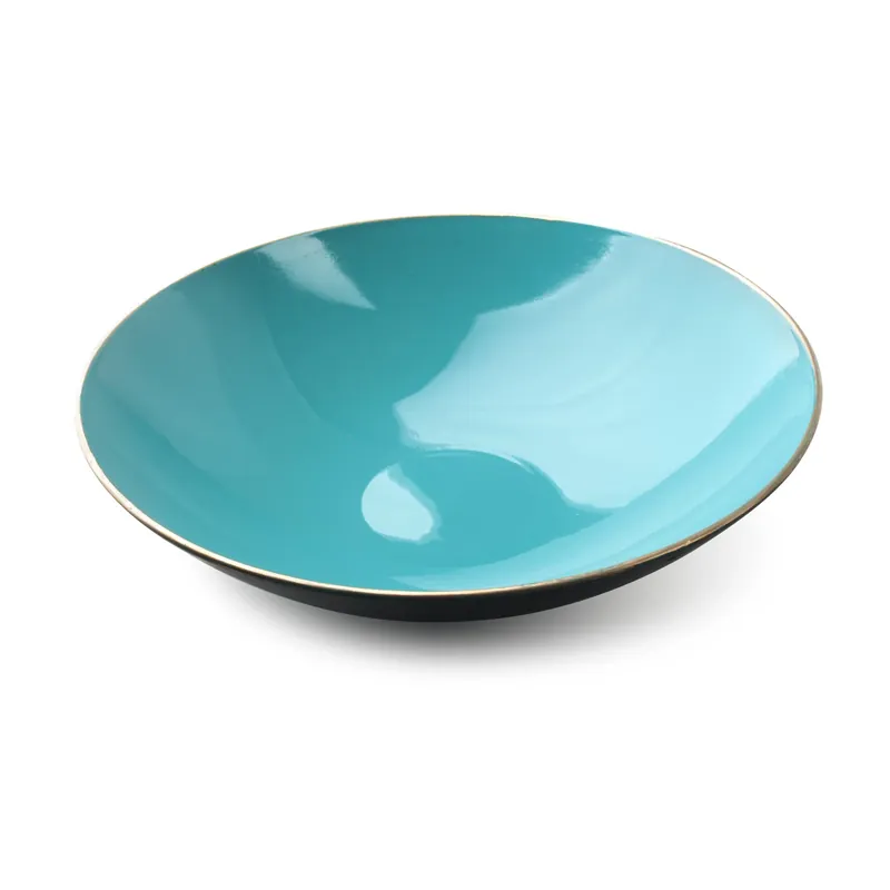 Taniej Misa dekoracyjna plastikowa BLANCHE COLOURS TURKUSOWA 28 cm