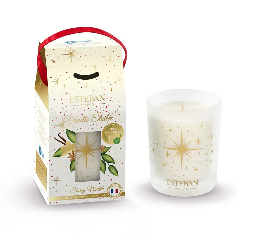 Obniżka ceny ESTEBAN Starry Vanilla ''24 – świeca świąteczna 180 g